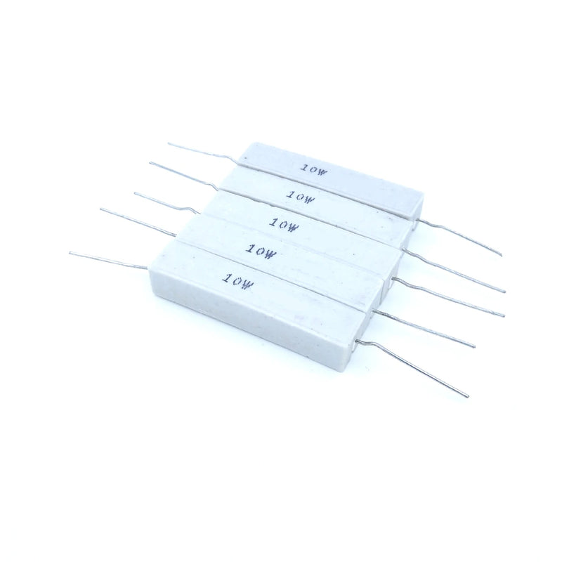 High Quality 5Pcs 10W 47ohm 47R 47 ohm R  5% Ceramic Cement Power Horizontal Resistance Resistor  Free shipping