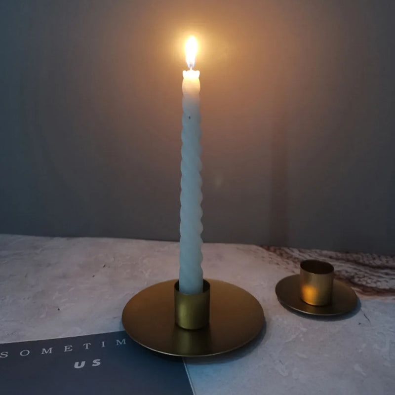 1pcs Candle Holder Metal Candlestick Desktop Decor Wedding Party Festival Candelabra 7*3*2.7cm 10*3*2.7cm Home Suplies