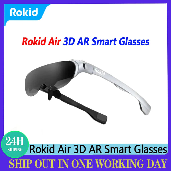 Rokid Air 3D Foldable VR Smart AR Glasses 120" Screen 1080P OLED Dual Display 43°FoV 55PPD Home Game Viewing Device Glasses