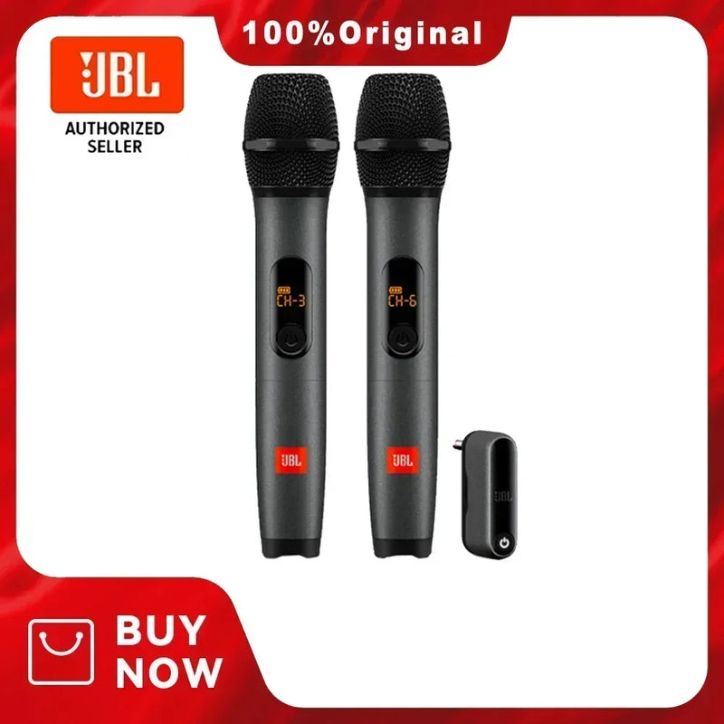 100% Original JBL One to Two Wireless Microphone Microphone Microphone UHF Dual Channel Transmitter Home KTV Stage DJ