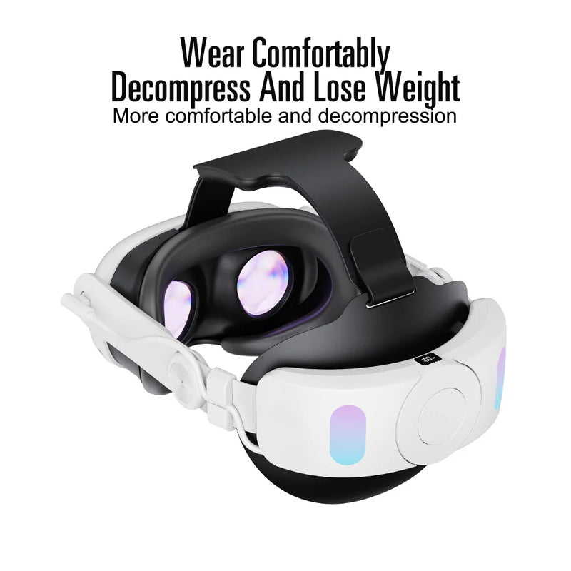 Head Strap with 6000mAh Battery for Meta/Oculus Quest 3 ,Adjustable and ComfortablElite Strap Enhanced Support and Balance in VR