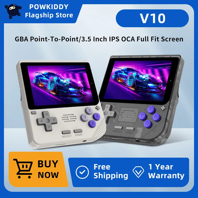 Powkiddy V10 Retro Handheld Game Console 3.5 Inch Video Game Player PS1 Emulator Children's Gifts