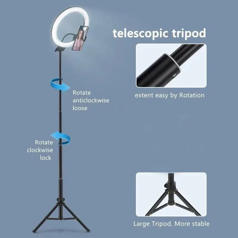 33CM Video Ring Lights Dimmable Light Selfie LED Light USB 26cm Ring Lighting Lamp With Tripod Stand To Make Youtube Ringlight