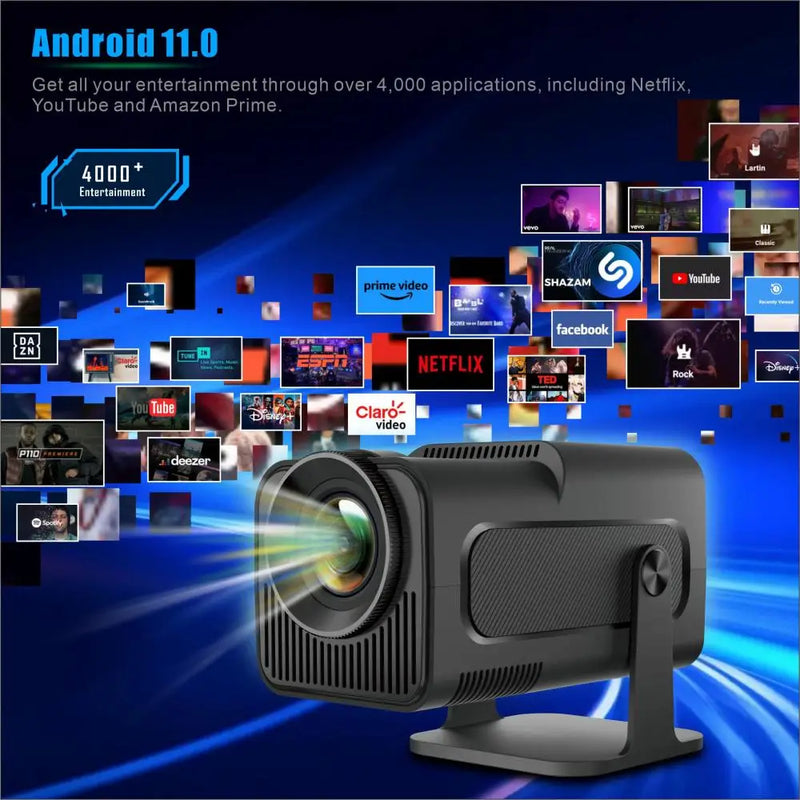 Salange Smart Android11 HY320 Projector 4K WiFi6 BT5 390ANSI Full HD 1080P Home Cinema Outdoor Portable for Phone