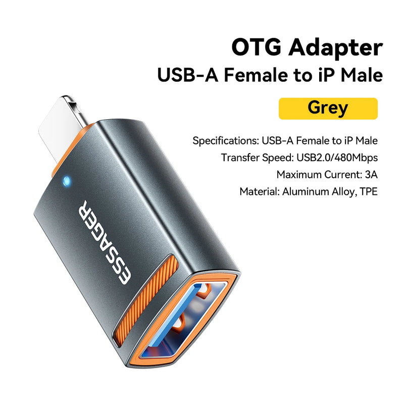 Essager USB3.0 OTG Adapter Type-C USB-A Micro Female to USB Micro iP Type-C Male Converter For Macbook Xiaomi iPhone OTG Adapter