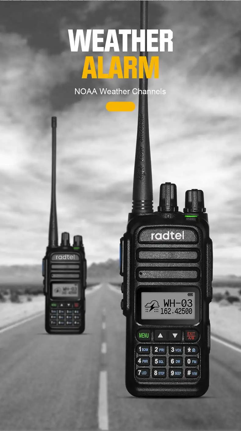 Radtel RT-830 Full Bands 136-520Mhz Amateur Ham Two Way Radio 128CH  Walkie-Talkie Air Band Color Police Scanner  Marine Radio