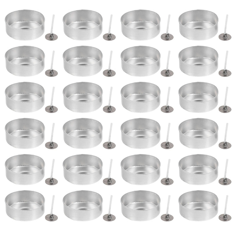 100pcs Candle Cup Case Candle Holding Container Candle Tin Base Empty Aluminum Tea Candle Case Containers Aluminum Candle Tin