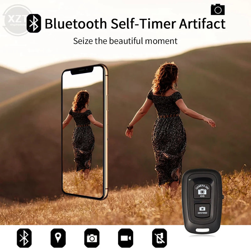 Universal Bluetooth Remote Control Remote Bluetooth Shooting Shutter Phone Camera Photo Button for IOS Android