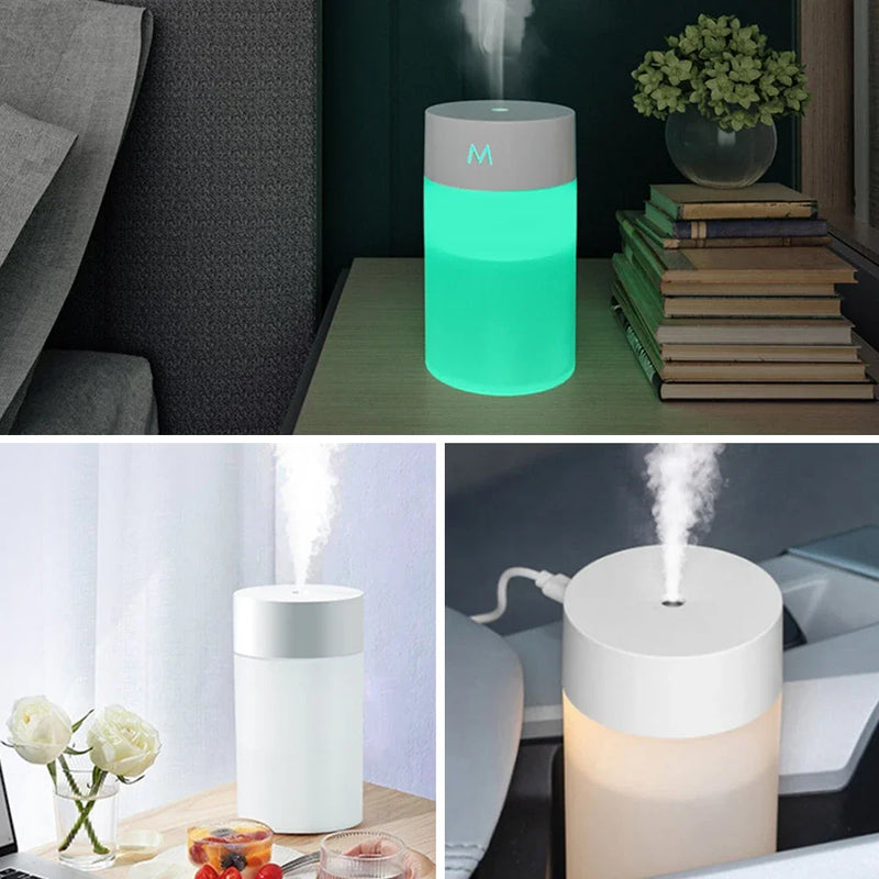 260ML Air Humidifier Ultrasonic Mini Aromatherapys LED Lamps for Home car atomizing Diffuser Sprayer USB Essential Oil Atomizer