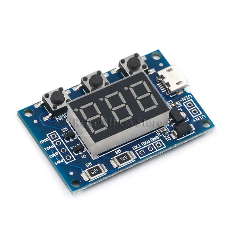 DC 5-30V Micro USB 5V Power Independent PWM Generator 2 Channel Dual Way Digital LED Duty Cycle Pulse Frequency Board Module