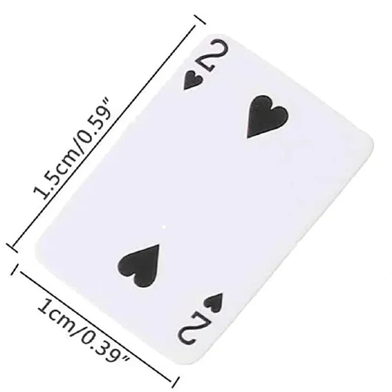 Cute Mini Game Poker Mini Portable House Playing Cards Doll Accessories Home Decoration Small Party Board Game Poker Cards Games