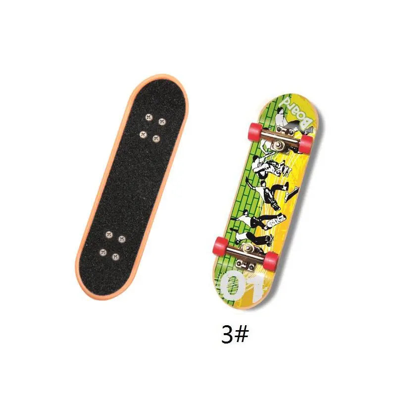 Mini Finger Skateboard Deck Board Fingerboard Ramps Boys Games Adult Novelty Children Training Props Skateboard Ramp Toy for Kid