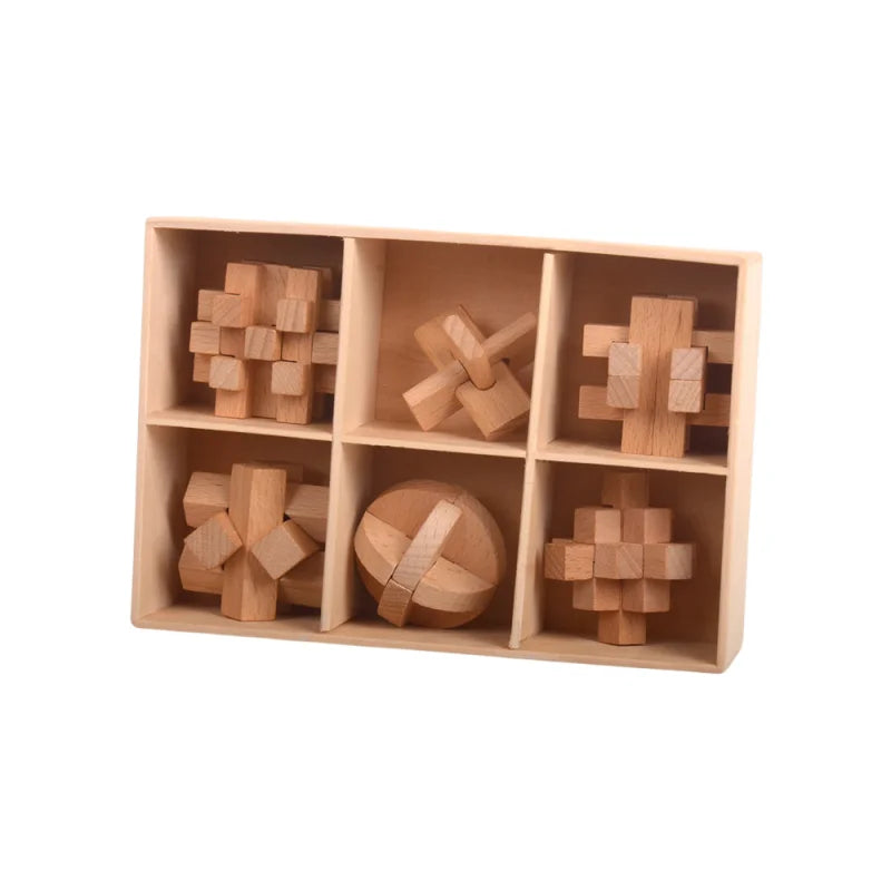 Wooden Unlocking Puzzles Brain Teasers Kong Ming LuBan Lock Adult Decryption Toy Assembly Game Children's Puzzle Puzzles Toys