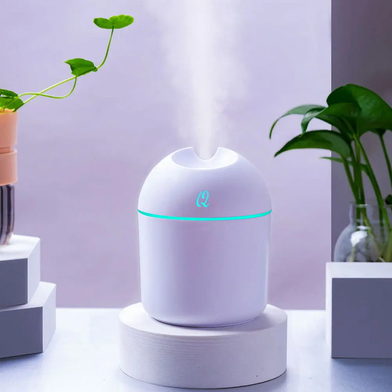 220ML Portable USB Ultrasonic Air Humidifier Essential Oil Diffuser Car Purifier Aroma Anion Mist Maker with LED Light