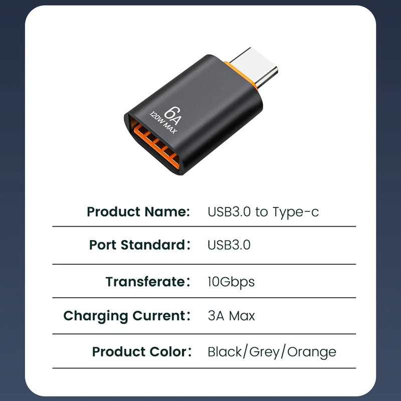 NNBILI 6AUSB 3.0 To Type C OTG Adapter USB USB-C Male To Micro USB Type-c Female Converter For Samsung S20 Xiaomi OTG Connector