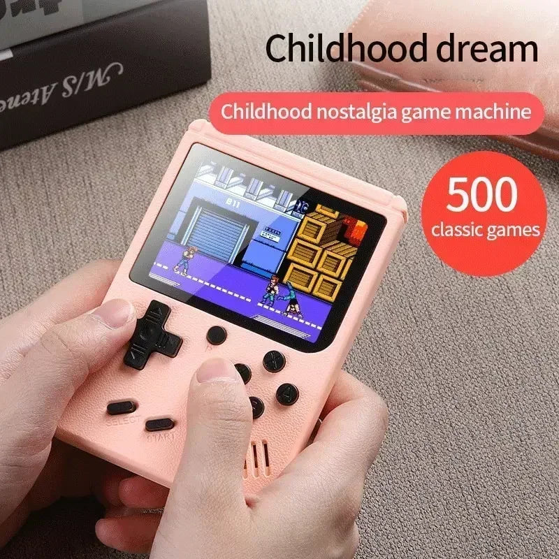 Retro Portable Mini Handheld Video Game Console 8-Bit 3.0 Inch Color LCD Kids Color Game Player Built-in 500 Games For Kid Gift