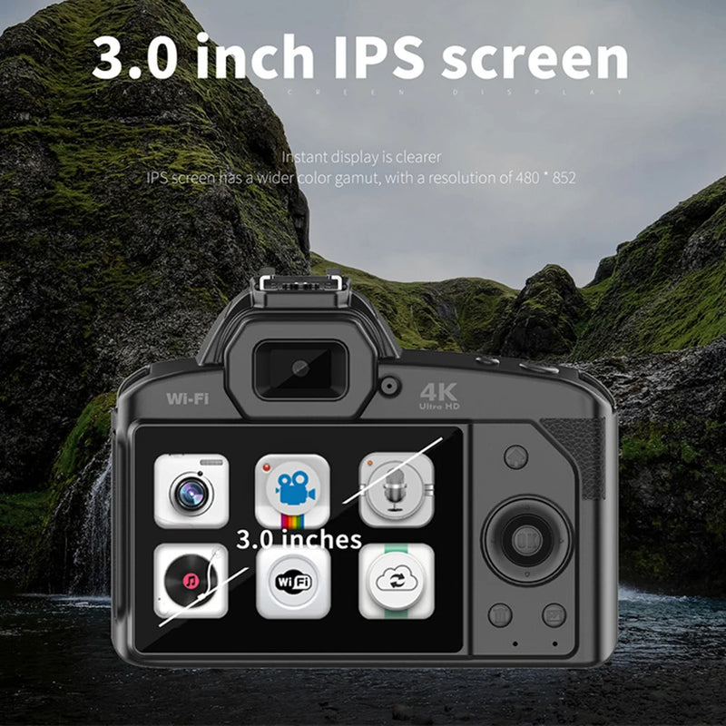 D5 Video Camera 4K Recording Camera Digital Shoot Camera With 16X Digital Zoom 4K Dual Lens Professional Camcorder