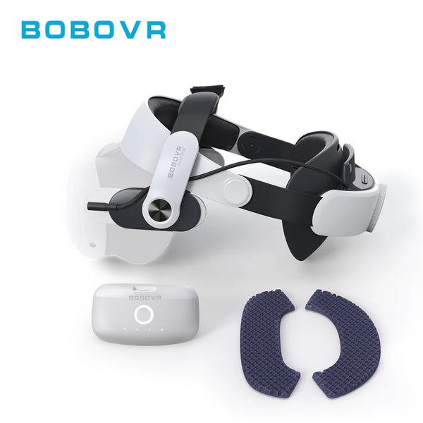 BOBOVR M3 PRO Battery Head Strap Compatible with Oculus Quest3 VR Multi-Point Adjustment 5200mah Battery Pack For VR Accessories