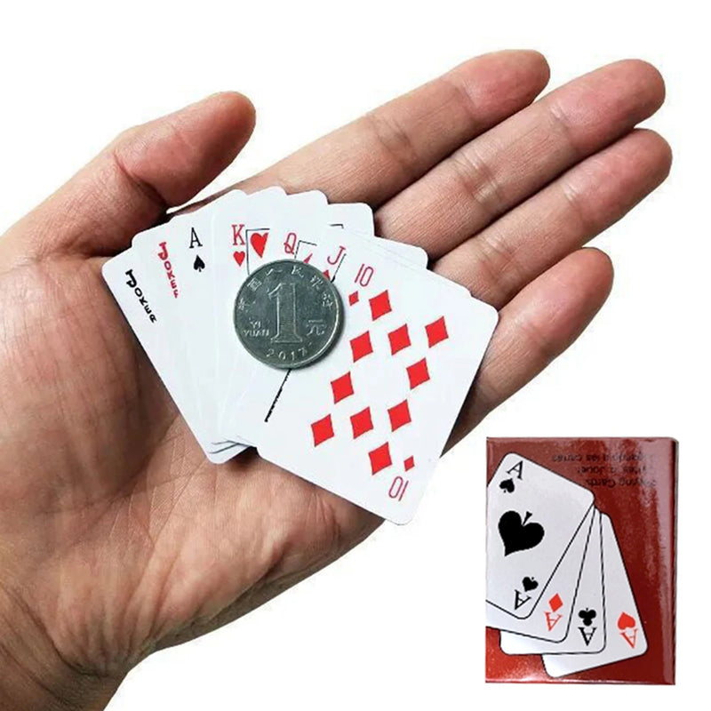 Small Mini Pokers House Portable Poker Chips Clear Playing Cards For Family Game Juegos de mesa