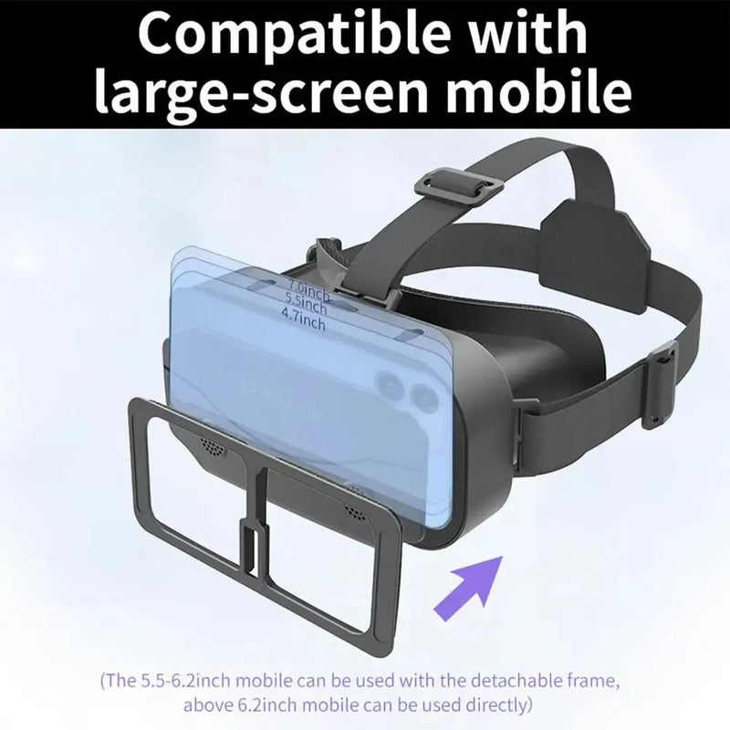 3d Virtual Reality Gaming Glasses Headset Dual Adjustable Focal Lengths Vr Glasses For 4.5-7.0 Inch Smartphones