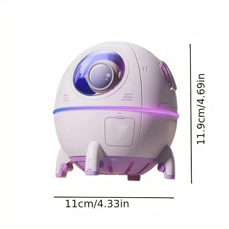 Portable Mini Air Humidifier with LED Light 220ml USB Cool Mist Space capsule Aroma Essential Oil h2o Diffuser Astronaut