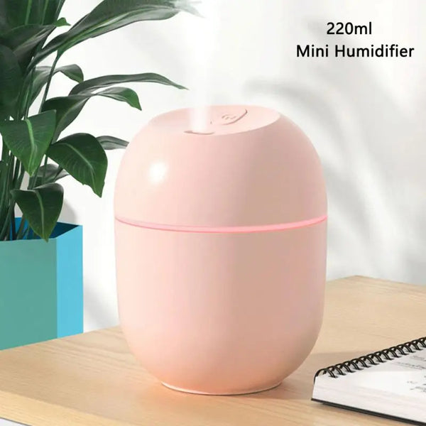 220ML Mini Humidifer Portable Ultrasonic Mist Air Humidifer Home Essential Oils Diffuser USB Aromatherapy Humidifiers Diffusers