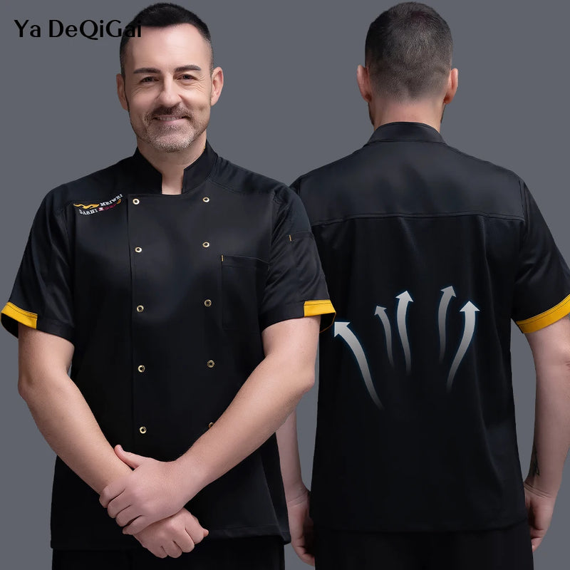 New Unisex Shirts Women Mens Restaurant Work Uniform Canteen Workwear Chef Coat Cooking Jacket Hotel Cook Tops Food Service