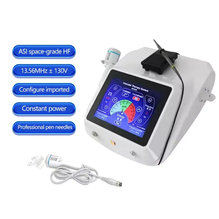 Newest 2-In-1 High Frequency Vascular Removal Machine 13.56MHZ Painless Spider Vein Remover RF Blood Vessel Removal Device