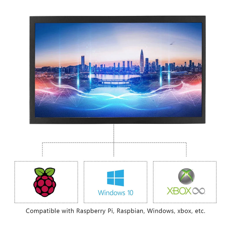 Portable monitor 10.1inch HDMI-compatible touch screen with speakers raspberry pi module display  for computer PC psp laptop