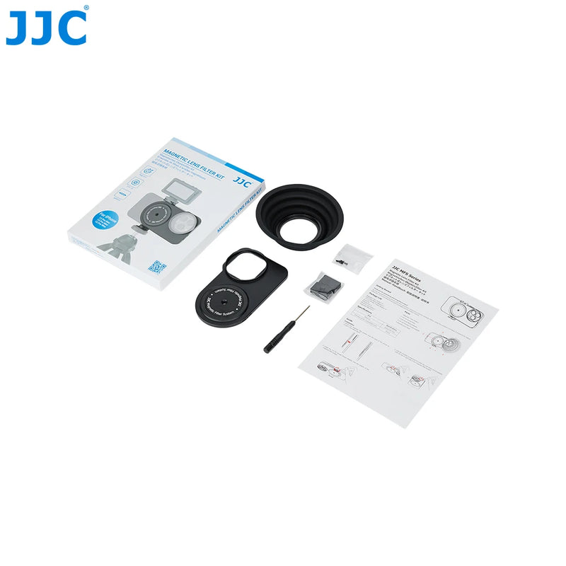 JJC Magnetic Lens Filter Mount Adapter for iPhone 1514 13 Pro/ Pro Max with MagSafe Case Soft Lens Hood Anti Glass Reflection