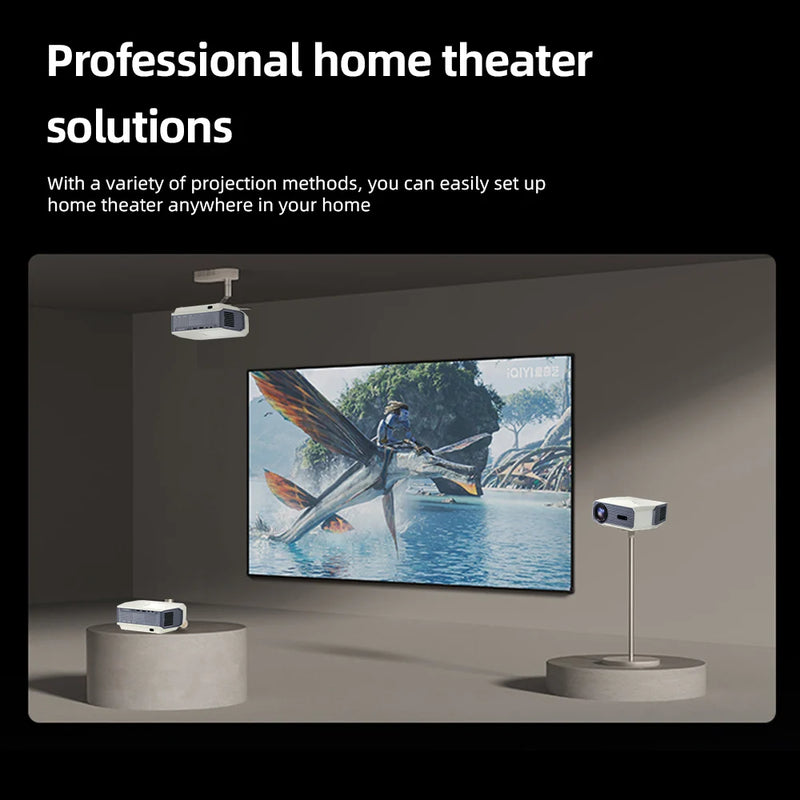 AUN A004 Pro Android Projector Portable Full HD Home Cinema 4K Movie Decode 1080P VideoProjector Electric Focus 3D MINI Theater