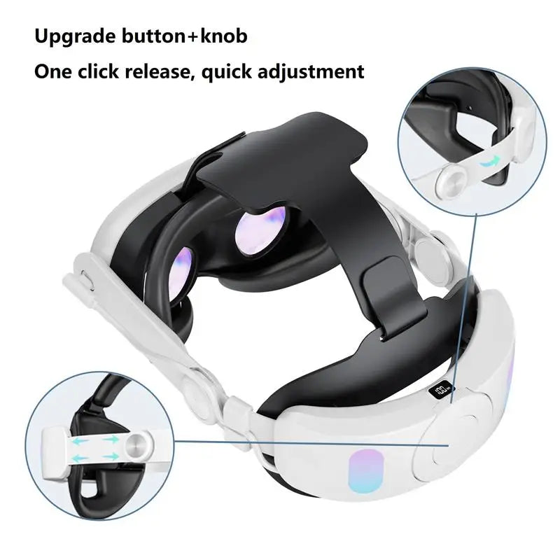 Esports Head Strap With Built-In 8000mAh Batteries Comfortable Sponge Headwear Charging Headset For Meta Quest 3 VR Accessories