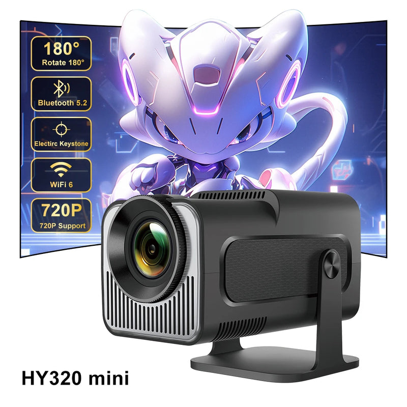 Salange Smart Android11 HY320 Projector 4K WiFi6 BT5 390ANSI Full HD 1080P Home Cinema Outdoor Portable for Phone