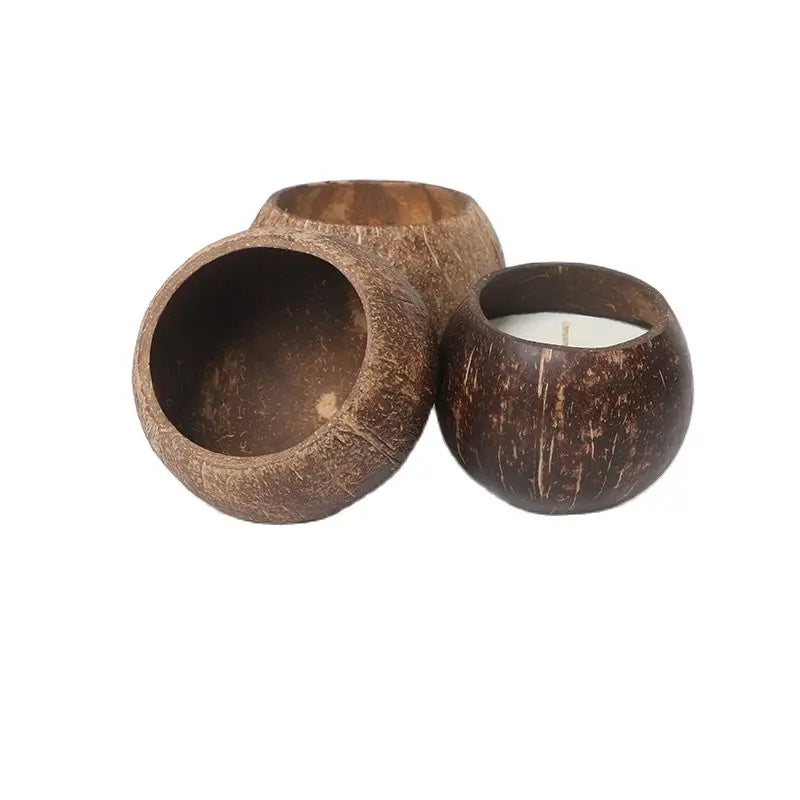 Creative Coconut Shell Candle Holder (No Candle) Coconut Candlestick Romantic Decor Household Ornaments