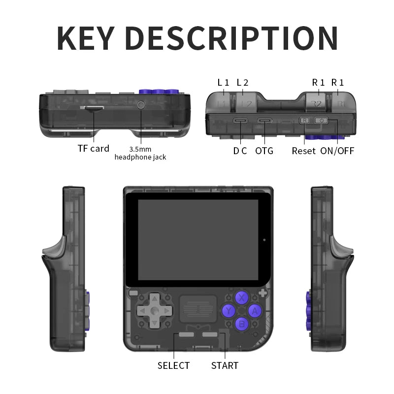 Powkiddy V10 Retro Handheld Game Console 3.5 Inch Video Game Player PS1 Emulator Children's Gifts