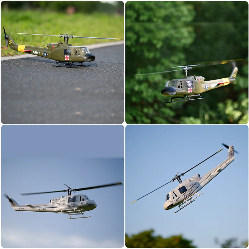 New FLYWING UH1 V4 RC helicopter with H1 GPS metal rotor 450 Scale Helicopter brushless iroquois 470size UH1 V3 upgrade version