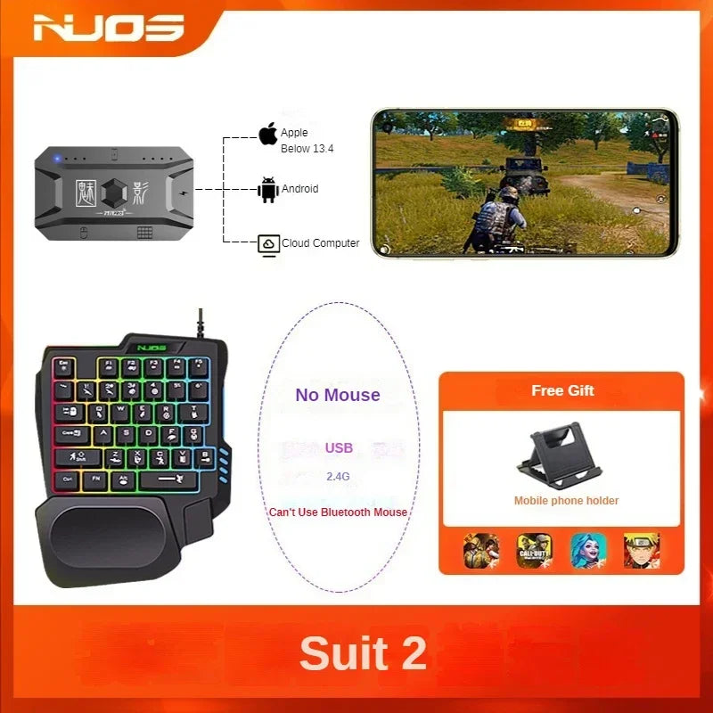 M1 Pro Mobile Game Controller 4 in 1 Mouse Keyboard Adapter Converter BT V5.0 Programmable Adapter Support IOS Android System