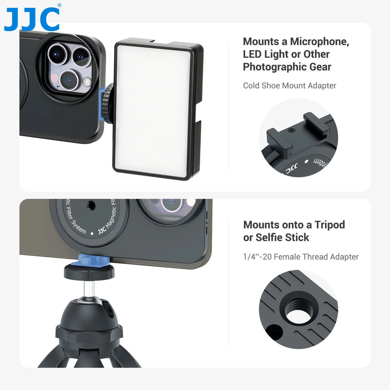 JJC Magnetic Lens Filter Mount Adapter for iPhone 1514 13 Pro/ Pro Max with MagSafe Case Soft Lens Hood Anti Glass Reflection