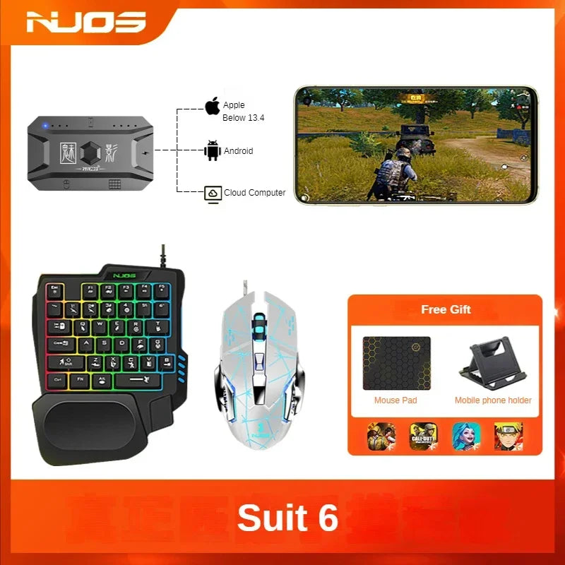 M1 Pro Mobile Game Controller 4 in 1 Mouse Keyboard Adapter Converter BT V5.0 Programmable Adapter Support IOS Android System