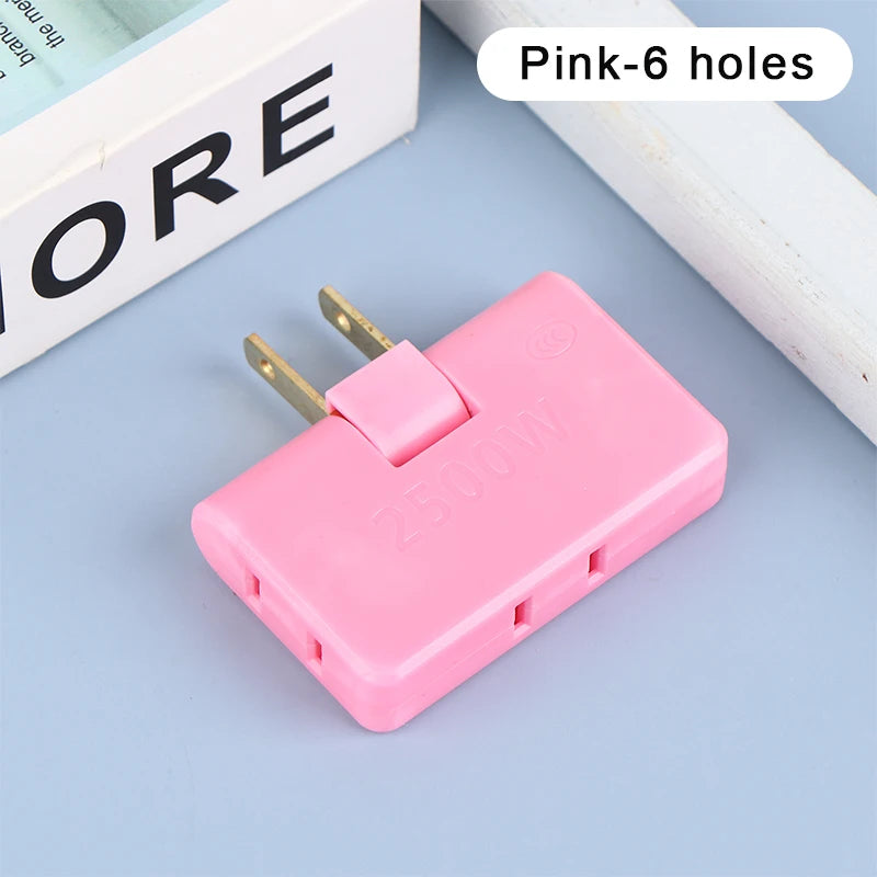 3 In 1 Extension US Plug Electrical Adapter 180 Degree Rotation Socket Converter 2500W Mobile Phone Charging Converter Socket