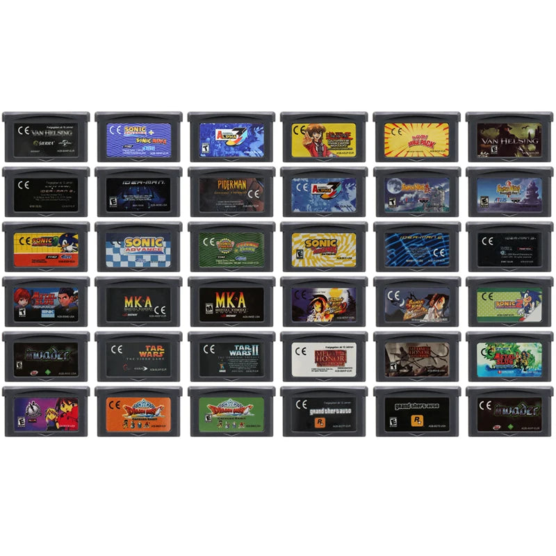 GBA Video Game Cartridge 32 Bit Games Card Dragon Quest Metal Slug Shaman King Summon Night Van Helsing