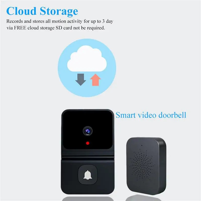 HD Door Camera Wireless Doorbell WiFi Outdoor Home Security System Door Bell Night Vision Video Intercom Voice Function