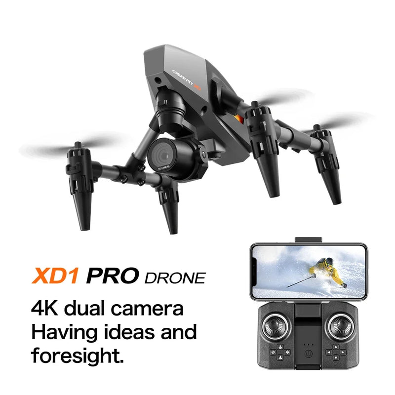 New XD1 Pro Mini Drone 4K/8K Dual Camera HD aerial photography Four Axis Dron Optical Flow Fixed Height Alloy Drones Toy