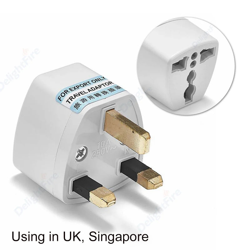 US To UK Plug Adapter Korea Euro European To British Universal Travel Adapter 3Pin Plug Type G Power Adaptor Outlet Converter