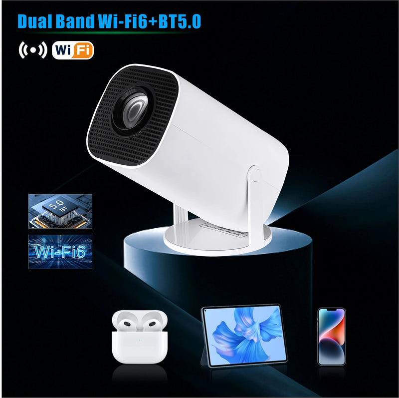 ISINBOX P30 Pro Smart Projector Android12.0 Dual Wifi6 BT5.0 1280*720P Support 4K Portable Home Cinema Outdoor Projector