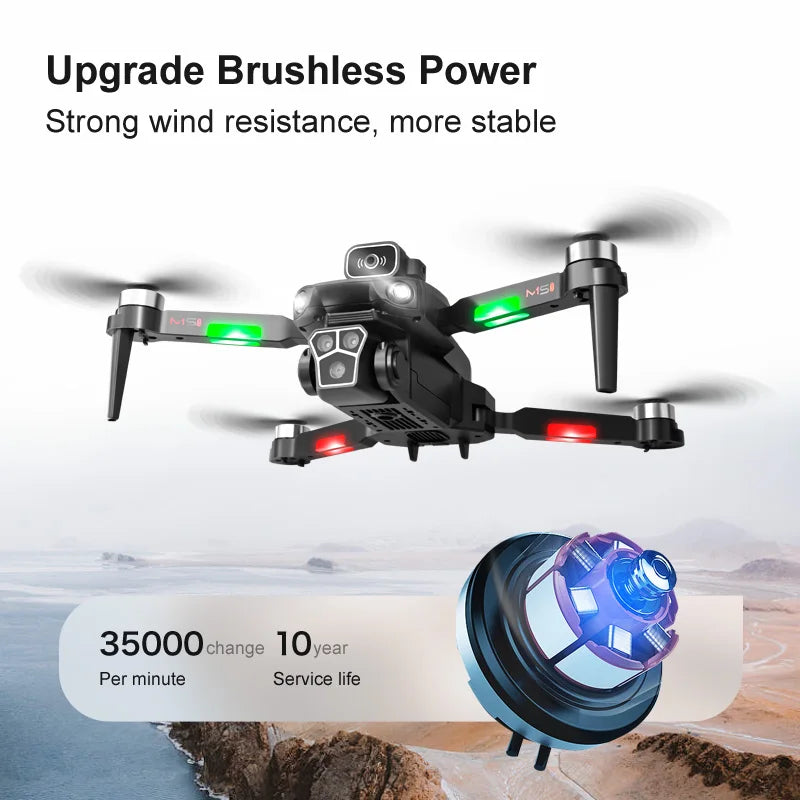 New M1s Mini Drone 4K Professinal Three Camera Wide Angle Optical Flow Localization Four-way Obstacle Avoidance RC Quadcopter