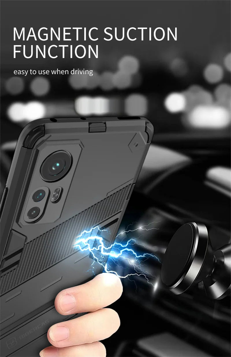 For Xiaomi Poco F4 5G Case Shockproof Armor Magnetic Car Holder Phone Cases For Mi Poxo Poko Litte F4 F 4 PocoF4 Back Cover