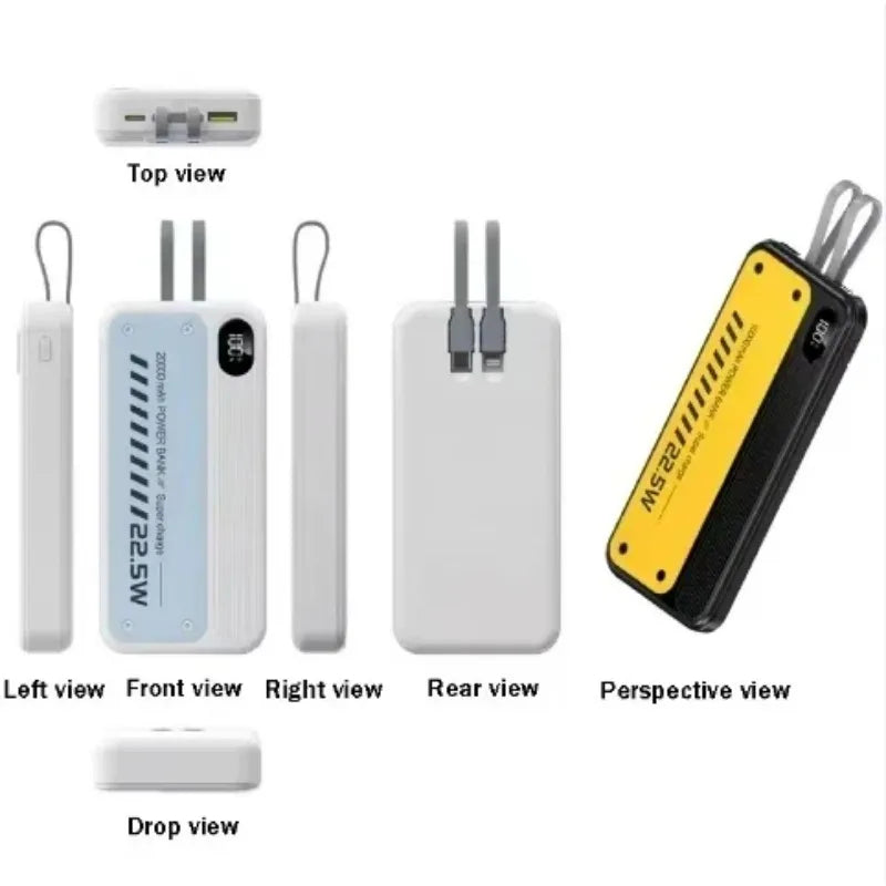 Fast Quick Charging 10000mAh Power Banks Mobile Phone Portable Charger 20000mAh High Capacity Battery Powerbank