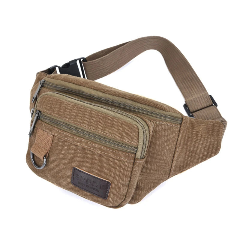 Men's Waist Bag Fashionable Casual Large Capacity Phone Wallet Sports Tourism Cycling Multi-functional Male's Shoulder Bags