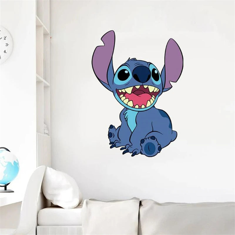 Cartoon Lilo & Stitch Wall Stickers For Kids Room Kindergarten Bedroom Wall Decoration Disney Movie Animation Poster Art Murals